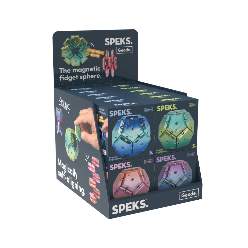 SPEKS. Geode Magnetic Fidget Toy - Chrome